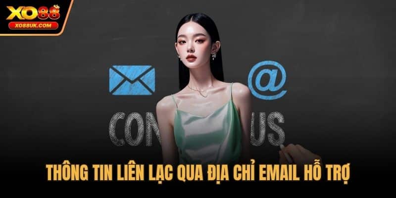 Thông tin liên lạc qua địa chỉ email hỗ trợ